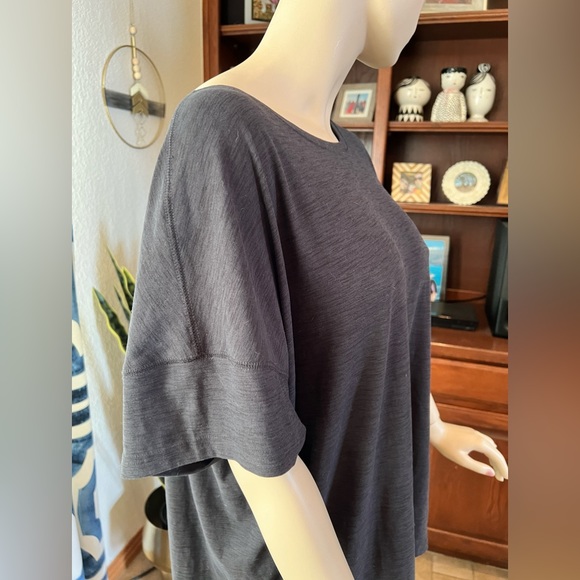Old Navy Active Heather Grey Butterfly Drop Sleeve Top Size XXL - Picture 3 of 7